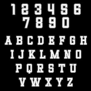 Pre-printed numbers/letters ;Atlanta