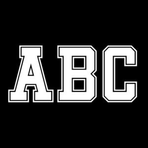 Alternative view of Pre-printed numbers/letters ;Atlanta